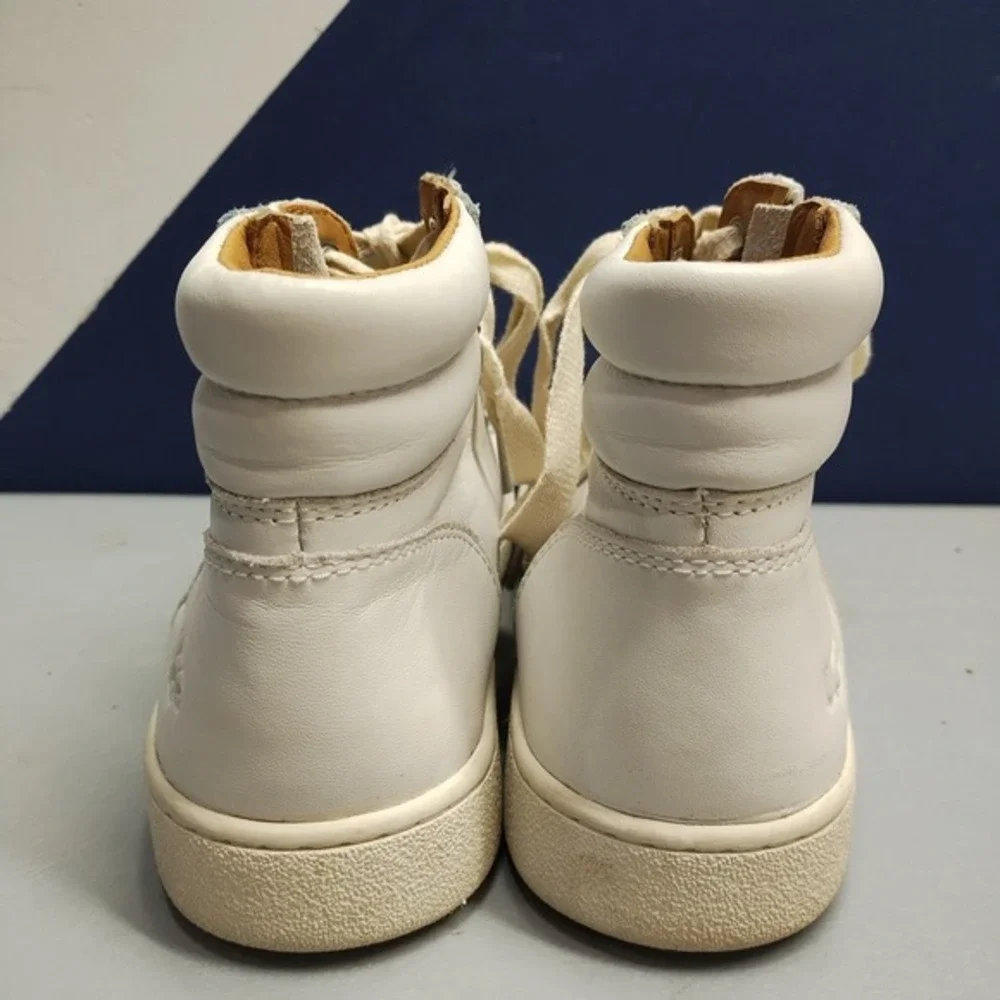 UGG Olive High Top‎ Sneakers Mens US 9.5 White Athletic Comfort Side Zip 1019663